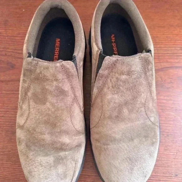 Merrell Jungle Moc Men's Slip On Shoes - Size 8 Lightly Used Brown Suede Leather - Picture 3 of 10